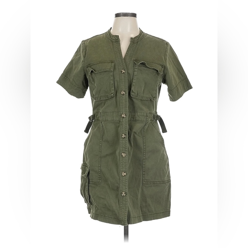 SANCTUARY Reissue Cargo Minidress In Burnt Olive - LARGE